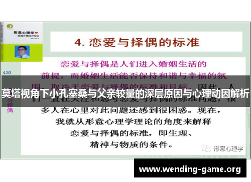 莫塔视角下小孔塞桑与父亲较量的深层原因与心理动因解析
